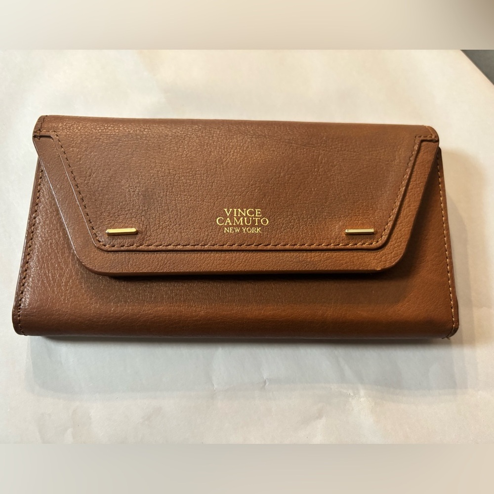 Vince Camuto Brown Leather Clutch